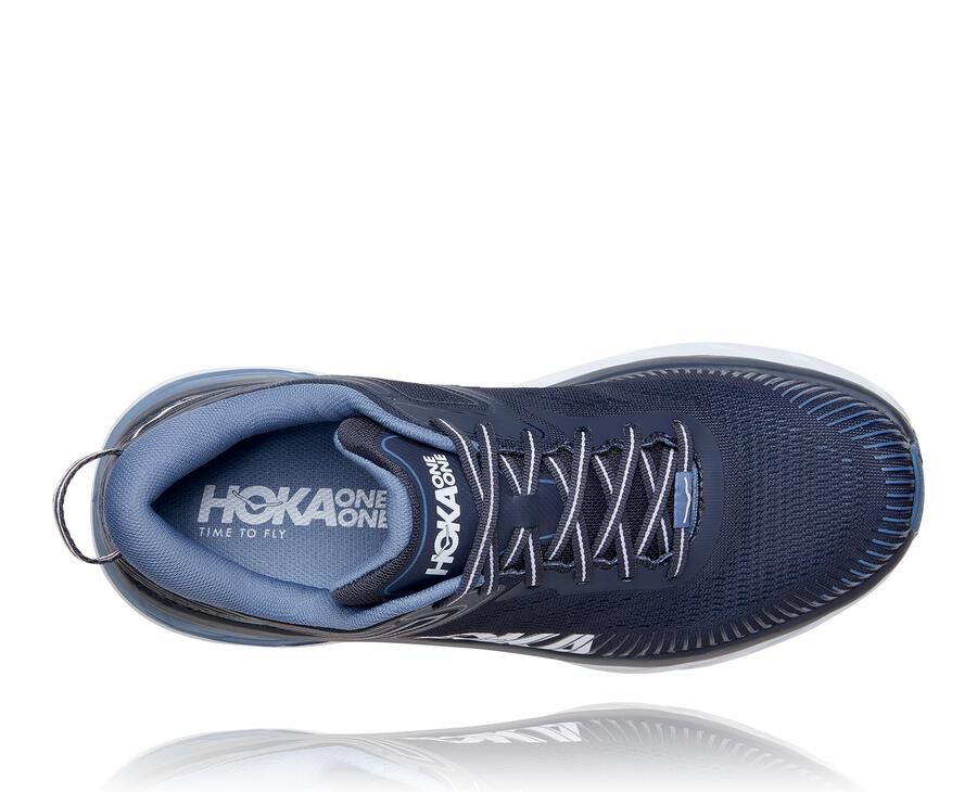 Tenis Hoka One One Hombre Azul Marino - Bondi 7 - OISL51607